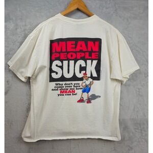 VTG 90s Paradise Island XL Oneita Shirt Bahamas Mean People Suck USA Made